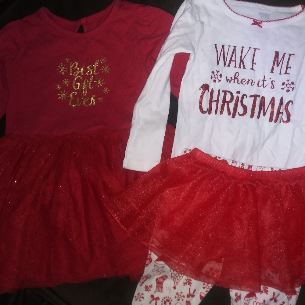 Baby girl Christmas dress and pajamas